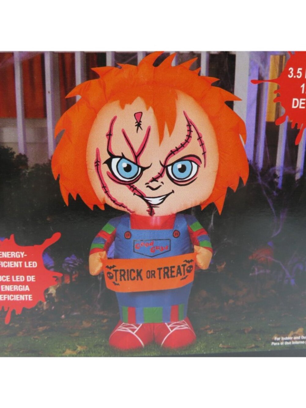Gemmy Chucky Childs Play 3.5 Feet Tall LED Lighted Inflatable Halloween 2022 NEW - Picture 2 of 12